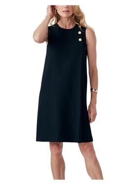 J.MCLAUGHLIN NWOT Women's Sleeveless Shea Wool-Blend Dress In Navy-Size Small